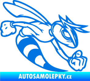 Samolepka Rozzuřená vosa 001 pravá modrá oceán