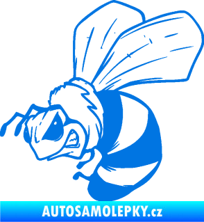 Samolepka Rozzuřená vosa 002 levá modrá oceán