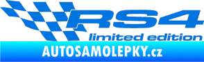 Samolepka RS4 limited edition levá modrá oceán