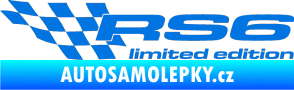Samolepka RS6 limited edition levá modrá oceán