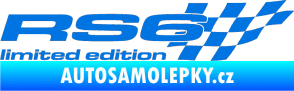 Samolepka RS6 limited edition pravá modrá oceán