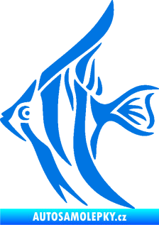 Samolepka Ryba 024  levá akvarijní skalára modrá oceán