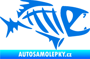 Samolepka Ryba kostra  007 pravá modrá oceán
