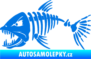 Samolepka Ryba kostra 005 levá modrá oceán
