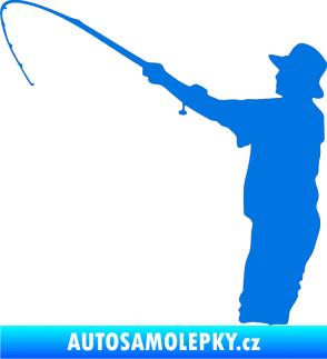 Samolepka Rybář 004 levá modrá oceán