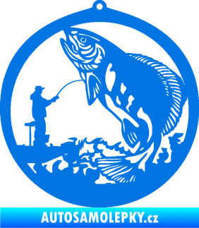 Samolepka Rybář 010 levá modrá oceán