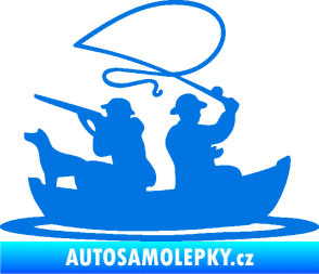 Samolepka Rybaření a lov 001 pravá modrá oceán
