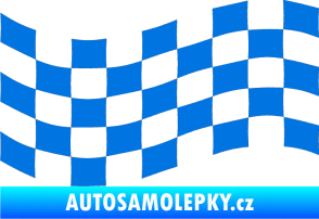 Samolepka Šachovnice 006 modrá oceán