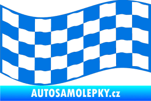 Samolepka Šachovnice 011 modrá oceán