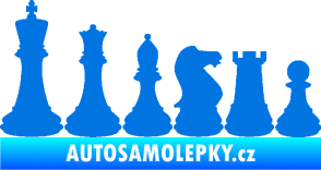 Samolepka Šachy 001 levá modrá oceán