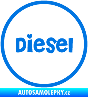 Samolepka Samolepka na víčko od nádrže 007 diesel modrá oceán