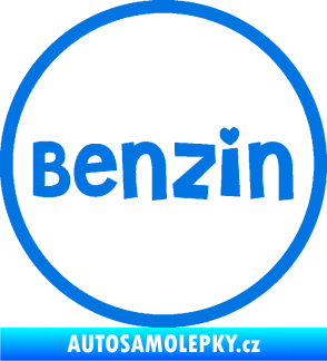 Samolepka Samolepka na víčko od nádrže 009 benzín modrá oceán