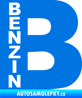 Samolepka Samolepka na víčko od nádrže 011 benzín modrá oceán