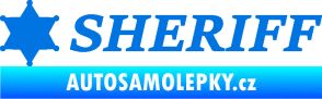 Samolepka Sheriff 001 nápis s hvězdou modrá oceán