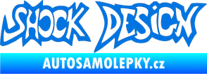 Samolepka Shock design modrá oceán