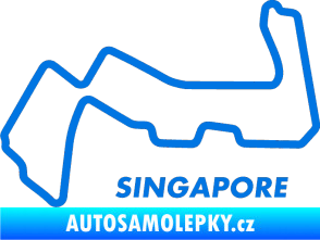 Samolepka Okruh Singapore modrá oceán