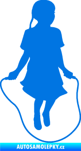 Samolepka Skákání přes švihadlo 004 pravá skipping rope modrá oceán