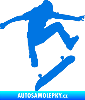 Samolepka Skateboard 005 pravá modrá oceán