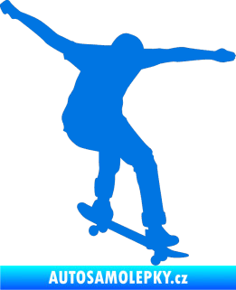 Samolepka Skateboard 011 pravá modrá oceán