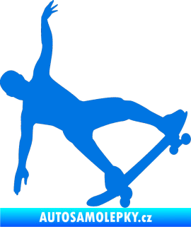 Samolepka Skateboard 013 pravá modrá oceán