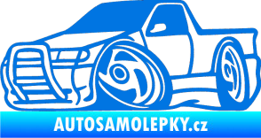 Samolepka Škoda Felicia korba karikatura levá modrá oceán