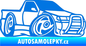 Samolepka Škoda Felicia korba karikatura pravá modrá oceán