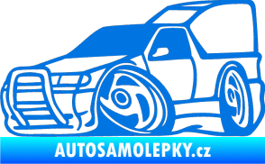 Samolepka Škoda Felicia pickup karikatura levá modrá oceán