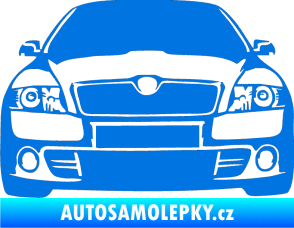Samolepka Škoda Octavia 2 karikatura  modrá oceán