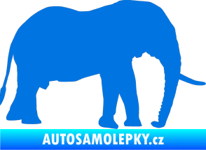 Samolepka Slon 001 pravá modrá oceán