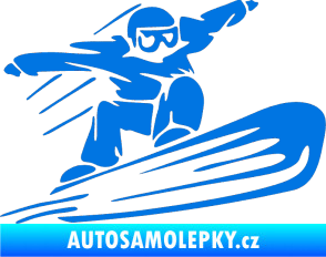 Samolepka Snowboard 014 pravá modrá oceán