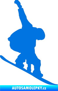 Samolepka Snowboard 018 pravá modrá oceán
