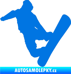 Samolepka Snowboard 020 levá modrá oceán