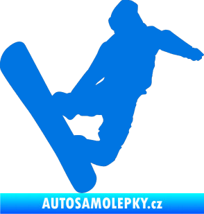 Samolepka Snowboard 020 pravá modrá oceán