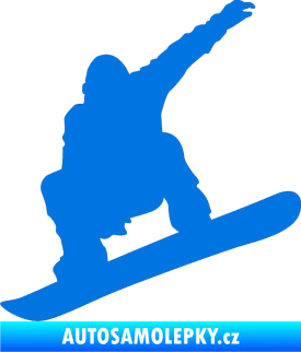 Samolepka Snowboard 021 levá modrá oceán