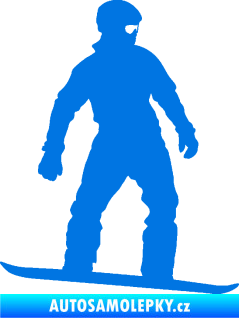 Samolepka Snowboard 024 pravá modrá oceán