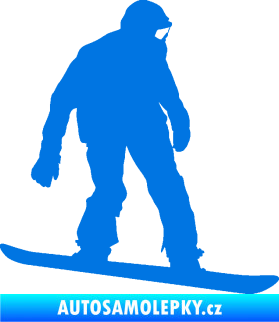 Samolepka Snowboard 027 pravá modrá oceán
