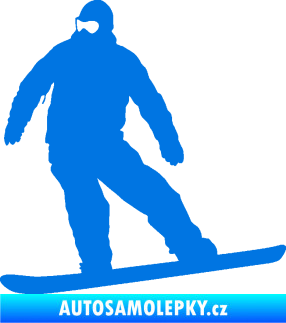 Samolepka Snowboard 034 levá modrá oceán
