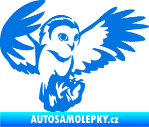 Samolepka Sova 006 pravá modrá oceán