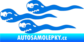 Samolepka Spermie levá modrá oceán