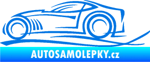 Samolepka Sportovní auto 002 levá modrá oceán