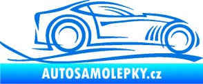 Samolepka Sportovní auto 002 pravá modrá oceán