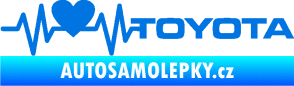 Samolepka Srdeční tep 023 pravá toyota modrá oceán