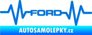 Samolepka Srdeční tep 027 Ford modrá oceán