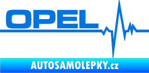 Samolepka Srdeční tep 036 levá Opel modrá oceán