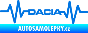 Samolepka Srdeční tep 044 levá Dacia modrá oceán