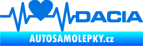 Samolepka Srdeční tep 045 pravá Dacia modrá oceán