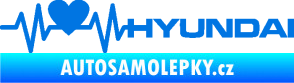 Samolepka Srdeční tep 046 pravá Hyundai modrá oceán