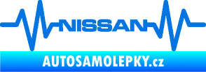 Samolepka Srdeční tep 051 Nissan modrá oceán