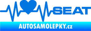 Samolepka Srdeční tep 060 pravá Seat modrá oceán