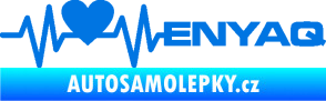 Samolepka Srdeční tep 062 pravá Enyaq modrá oceán